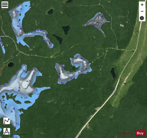 Sider Lake depth contour Map - i-Boating App - Satellite
