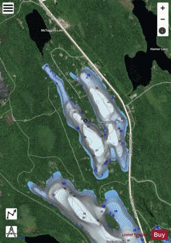 Silver Lake A depth contour Map - i-Boating App - Satellite