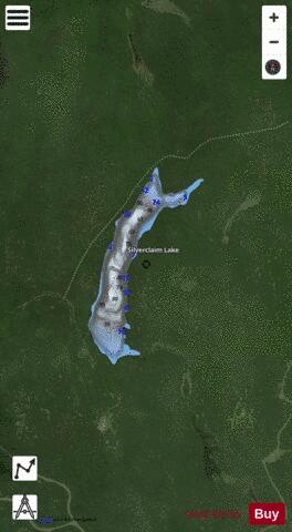 Silverclaim Lake depth contour Map - i-Boating App - Satellite