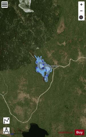 South Coleman / Walter Lake depth contour Map - i-Boating App - Satellite