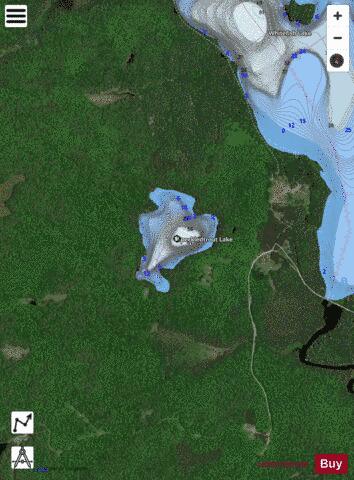 Speckled Trout Lake depth contour Map - i-Boating App - Satellite