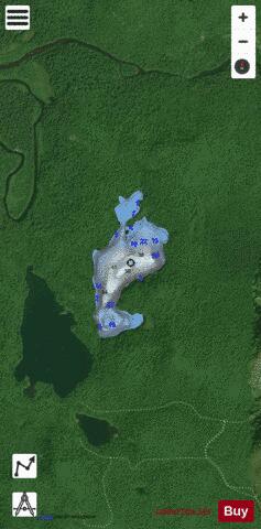 Strums Lake depth contour Map - i-Boating App - Satellite
