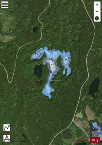 Sunshine Lake Corkhill depth contour Map - i-Boating App - Satellite
