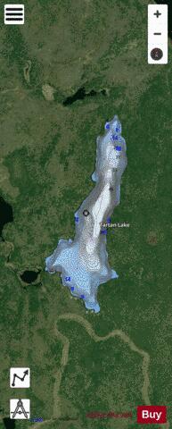 Tartan Lake depth contour Map - i-Boating App - Satellite