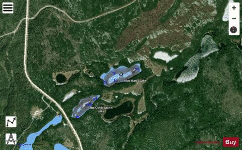 That Mans Lake depth contour Map - i-Boating App - Satellite