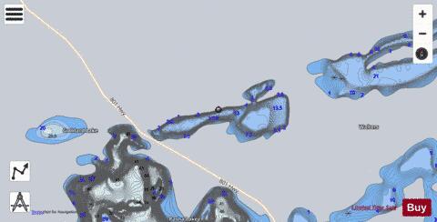 Beaver Pond depth contour Map - i-Boating App - Satellite