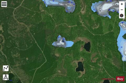 Unnamed Lake, Beulah depth contour Map - i-Boating App - Satellite