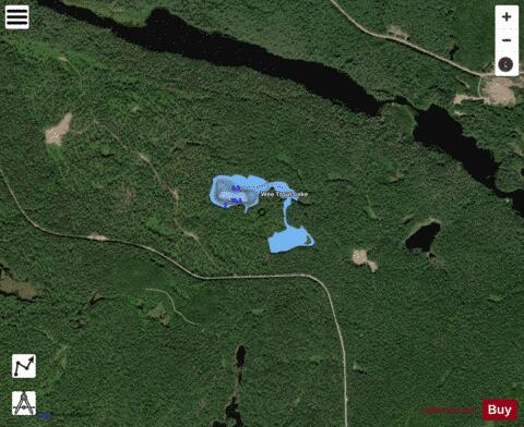 Wee Trout Lake depth contour Map - i-Boating App - Satellite
