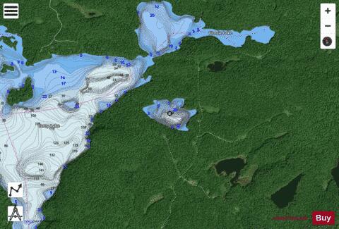 West Ermine Lake depth contour Map - i-Boating App - Satellite