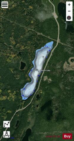 Winter Lake depth contour Map - i-Boating App - Satellite