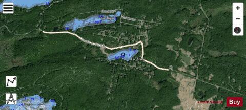 Lac Grace depth contour Map - i-Boating App - Satellite