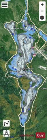 Archambault Lac depth contour Map - i-Boating App - Satellite