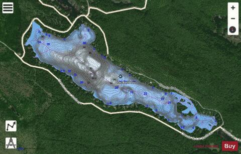 Baribeau Lac depth contour Map - i-Boating App - Satellite
