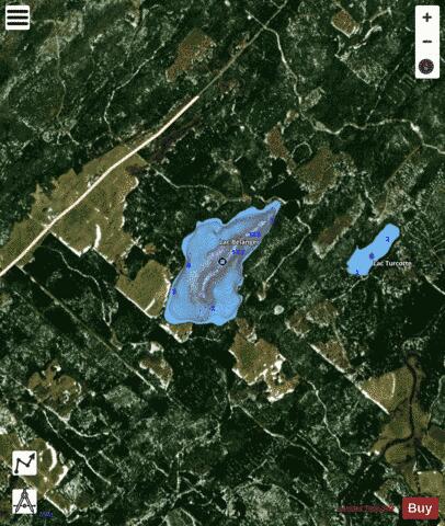 Belanger Lac A depth contour Map - i-Boating App - Satellite
