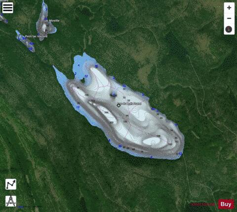 Bois Franc Lac Du A depth contour Map - i-Boating App - Satellite