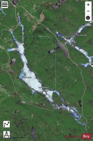 Brebeuf Lac depth contour Map - i-Boating App - Satellite