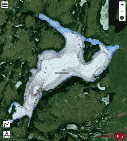Britannique Lac depth contour Map - i-Boating App - Satellite