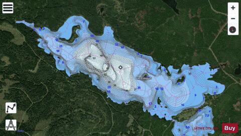 Casault Lac depth contour Map - i-Boating App - Satellite