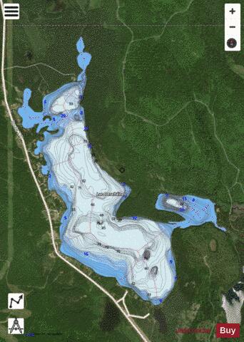 Deschenes Lac depth contour Map - i-Boating App - Satellite
