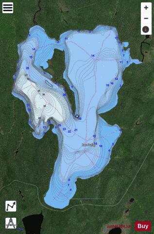 Dufay Lac depth contour Map - i-Boating App - Satellite
