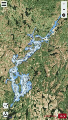 Edouard Lac depth contour Map - i-Boating App - Satellite