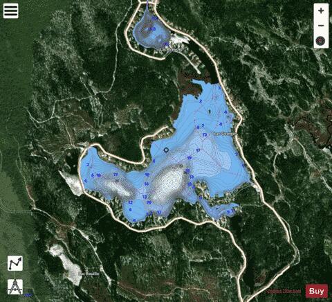 Georges Lac depth contour Map - i-Boating App - Satellite