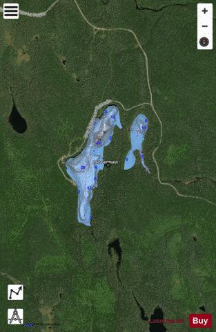 Germain Lac depth contour Map - i-Boating App - Satellite
