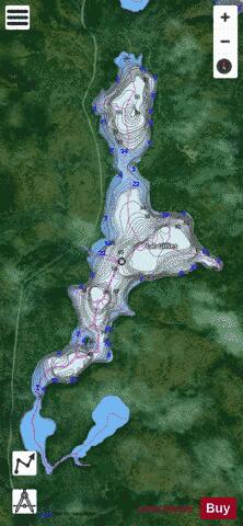 Gillies Lac depth contour Map - i-Boating App - Satellite