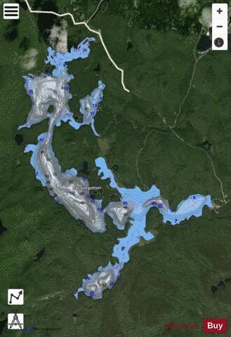 Gorgotton Lac depth contour Map - i-Boating App - Satellite