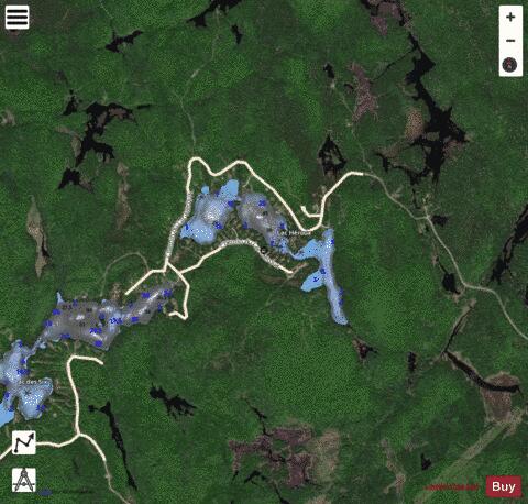Heroux Lac depth contour Map - i-Boating App - Satellite