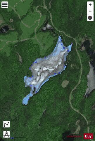 High Lac depth contour Map - i-Boating App - Satellite