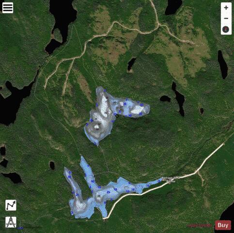 Iles Lac Des depth contour Map - i-Boating App - Satellite