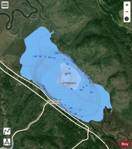 Kaiagamac Lac depth contour Map - i-Boating App - Satellite