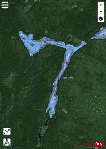 LIEVRE DU depth contour Map - i-Boating App - Satellite
