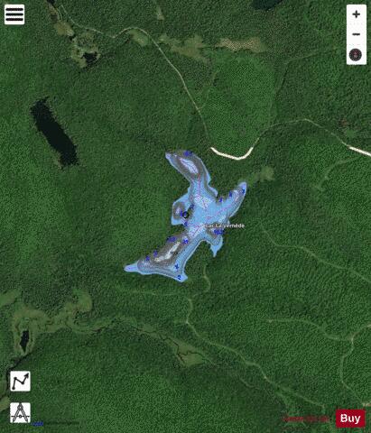 La Vernede Lac (Horwood Lake) depth contour Map - i-Boating App - Satellite