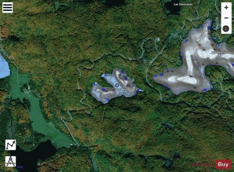 Lac Bessette depth contour Map - i-Boating App - Satellite