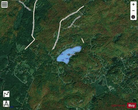 Lac Breton depth contour Map - i-Boating App - Satellite