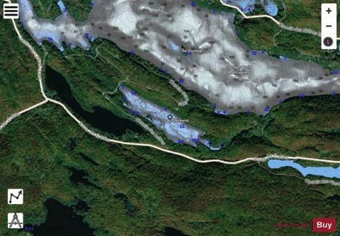 Lac Cl Ment depth contour Map - i-Boating App - Satellite