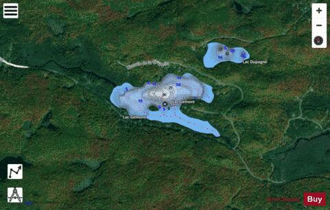 Lac G Mont depth contour Map - i-Boating App - Satellite