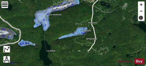 Lac L Onard depth contour Map - i-Boating App - Satellite