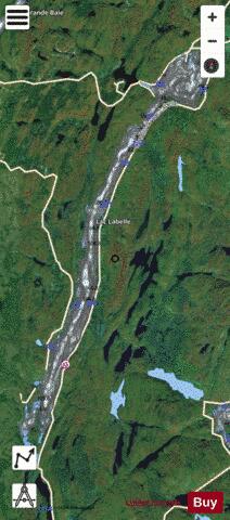 Lac Labelle depth contour Map - i-Boating App - Satellite