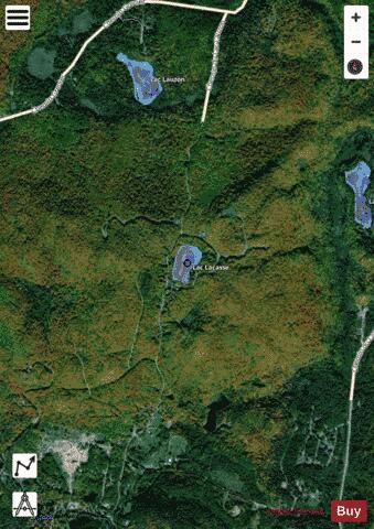 Lac Lacasse depth contour Map - i-Boating App - Satellite
