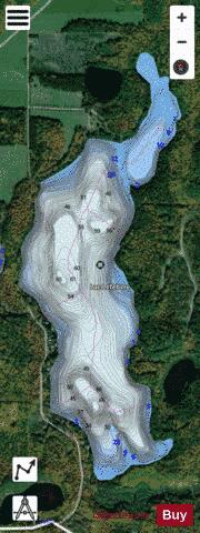 Lac Lefebvre depth contour Map - i-Boating App - Satellite