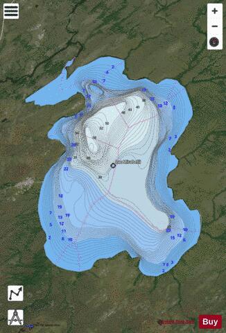 Lac Mirabelli depth contour Map - i-Boating App - Satellite