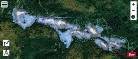 Lac Papineau depth contour Map - i-Boating App - Satellite