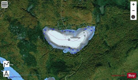 Lac Sauvage depth contour Map - i-Boating App - Satellite