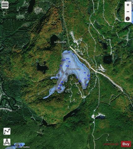 Lac De La Mine depth contour Map - i-Boating App - Satellite