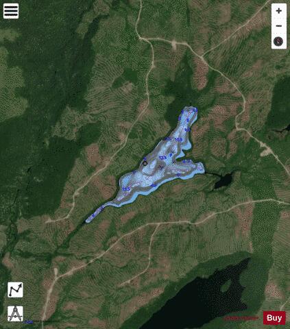 Lac No 82903 depth contour Map - i-Boating App - Satellite