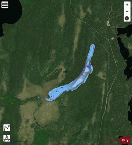 Lac No A9935 depth contour Map - i-Boating App - Satellite