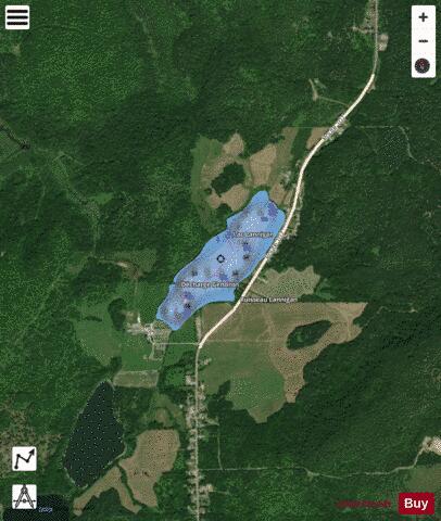Lannigan Lac depth contour Map - i-Boating App - Satellite